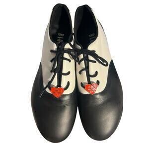 Bloch Women’s Size 8 1/2 Chloe and Maude Black and White Leather Tap Shoes